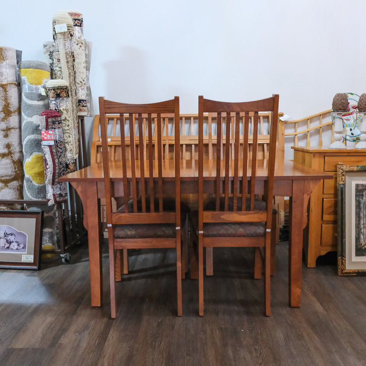 Misson Style Dining Table with 4 Chairs