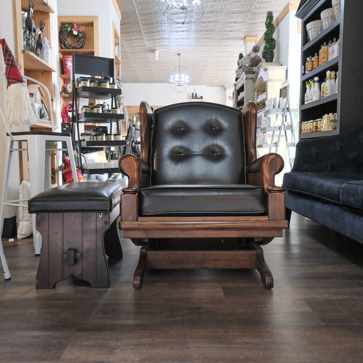 Vintage "Old Tavern" Rocker with Ottoman