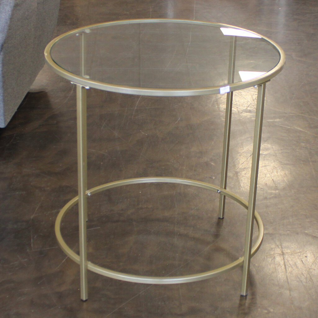 Round Glass End Table