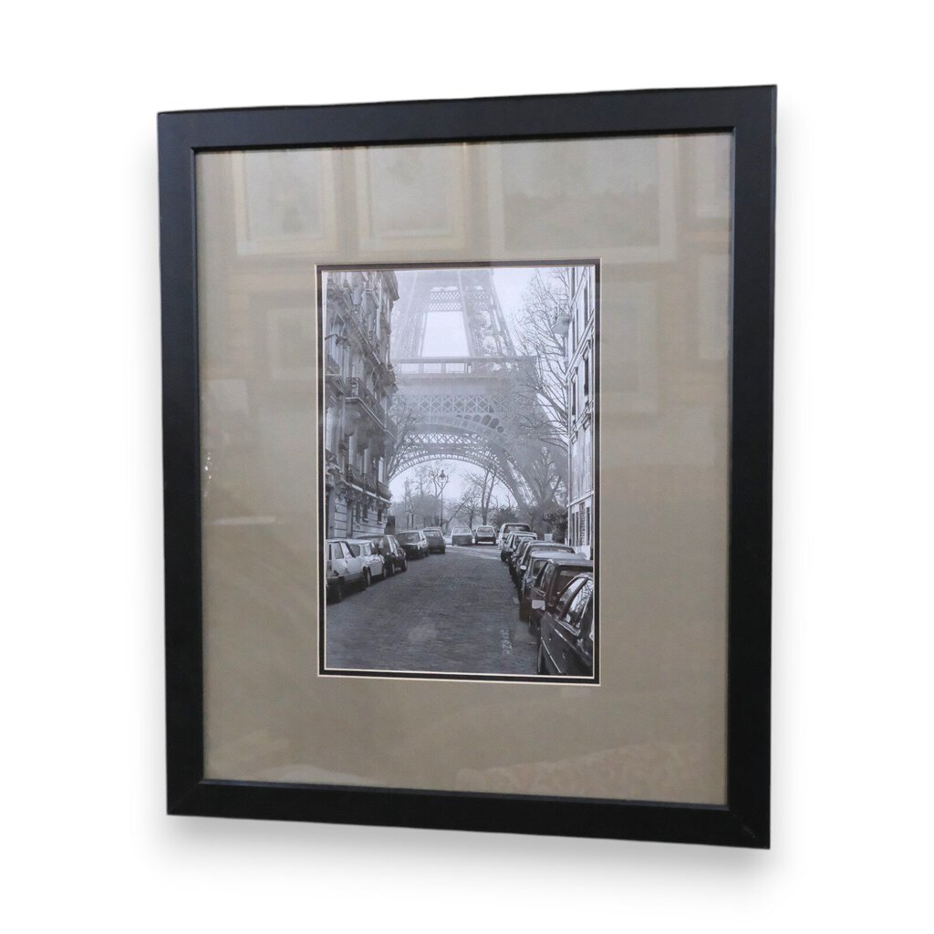 Black and White Framed Eiffel Tower Print