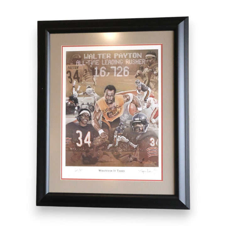 "Whatever it Takes" Walter Payton Autographed Art