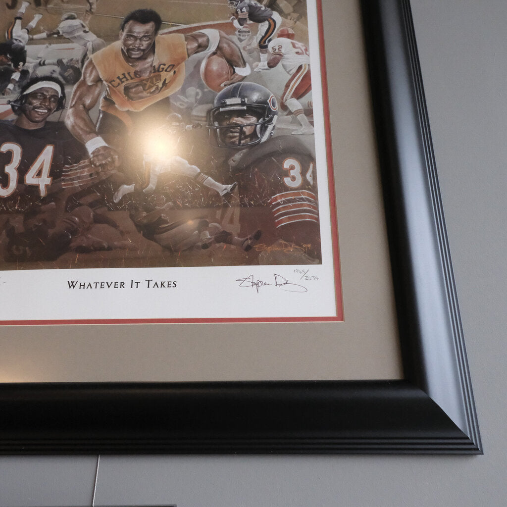 "Whatever it Takes" Walter Payton Autographed Art