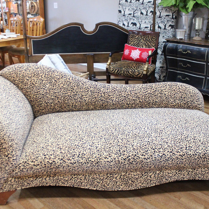 Leopard Print Chaise Lounge