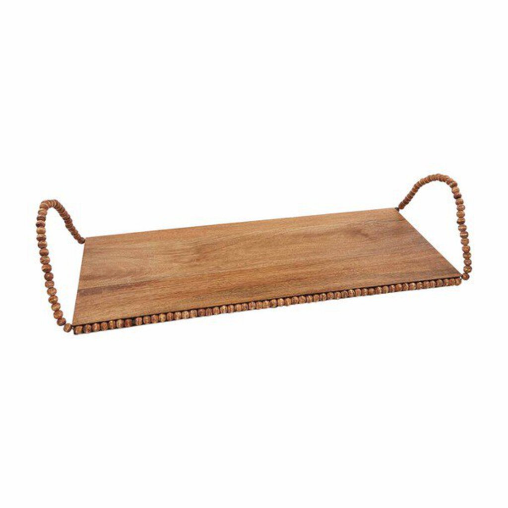 Small Beaded Wood Tray