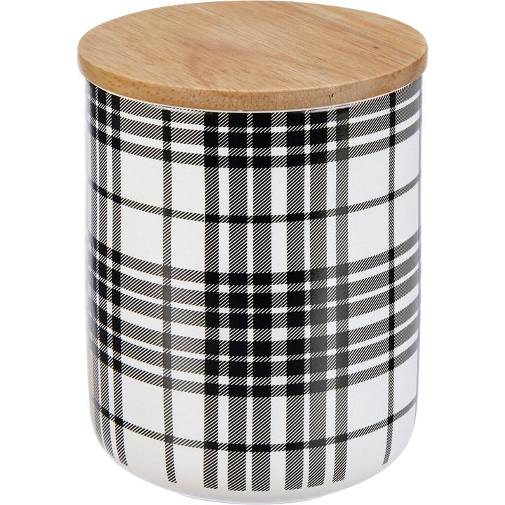 Black Plaid canister Set