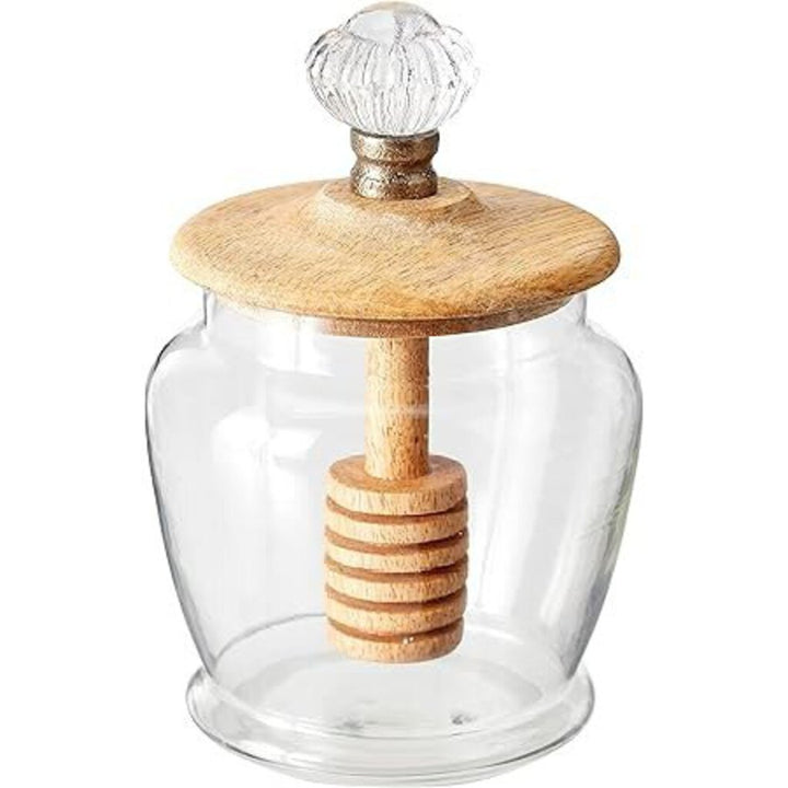 Glass Knob Honey Jar