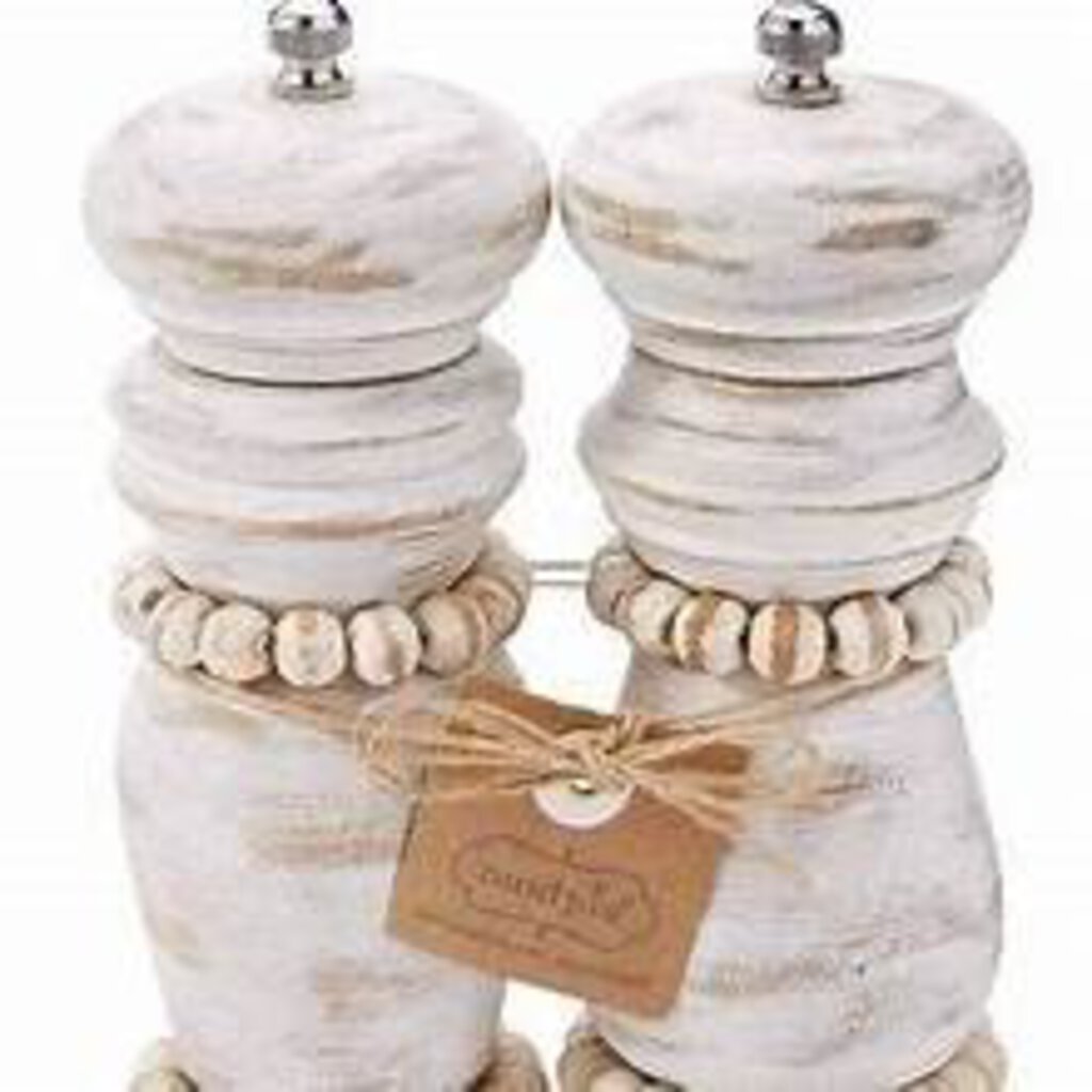 White Beaded Grinder Set