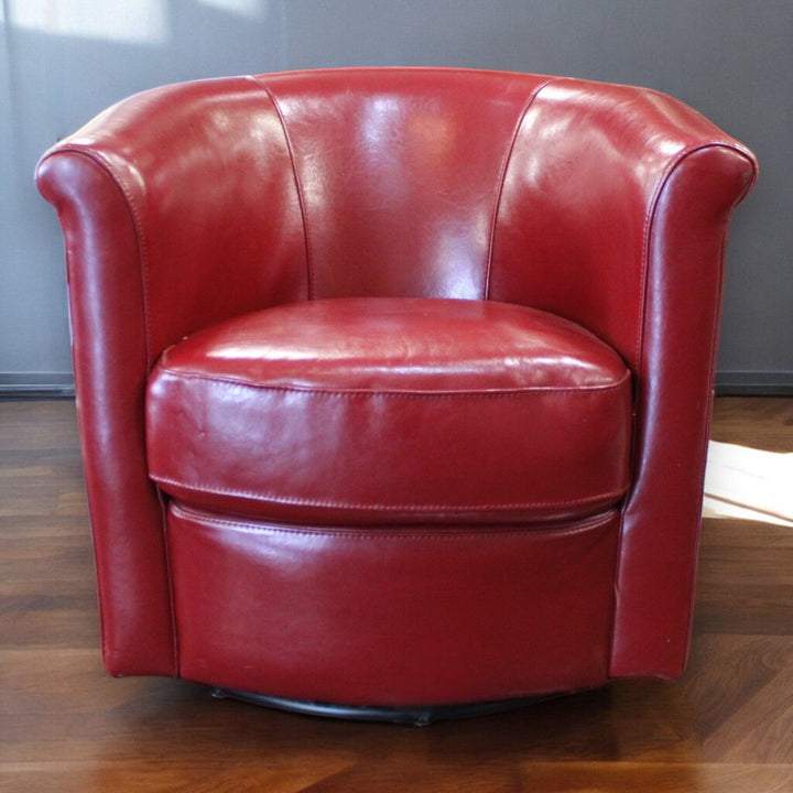 Faux Leather Club Chair