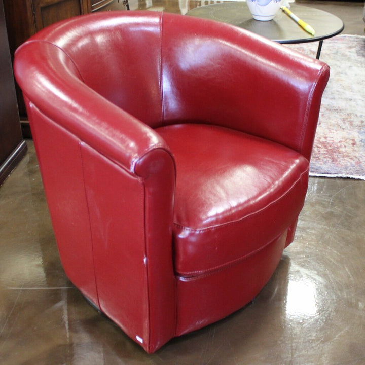 Faux Leather Club Chair