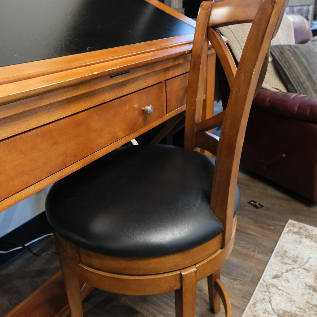 Campaign Style Drafting Table with Stool