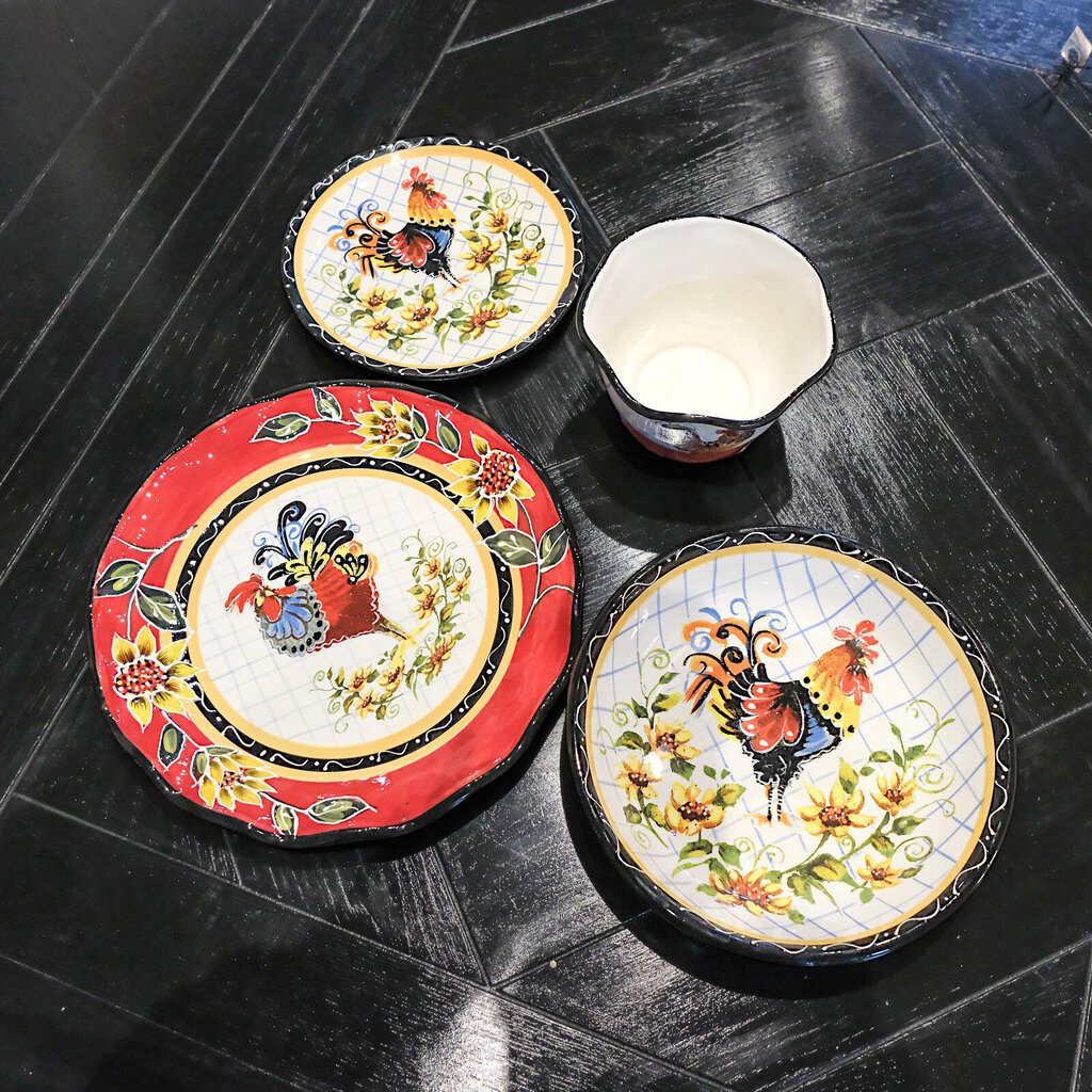 Rooster Dish Set