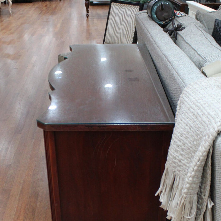 Queen Anne Style Desk w/ Glass Top