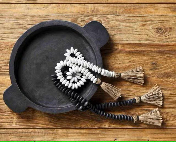 Black Decor Beads w/Tassel