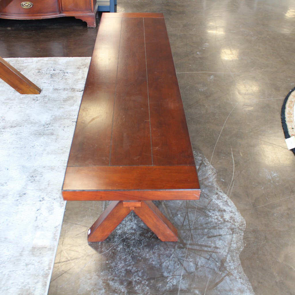 Trestle Table w/ 2 Leaves and Bench