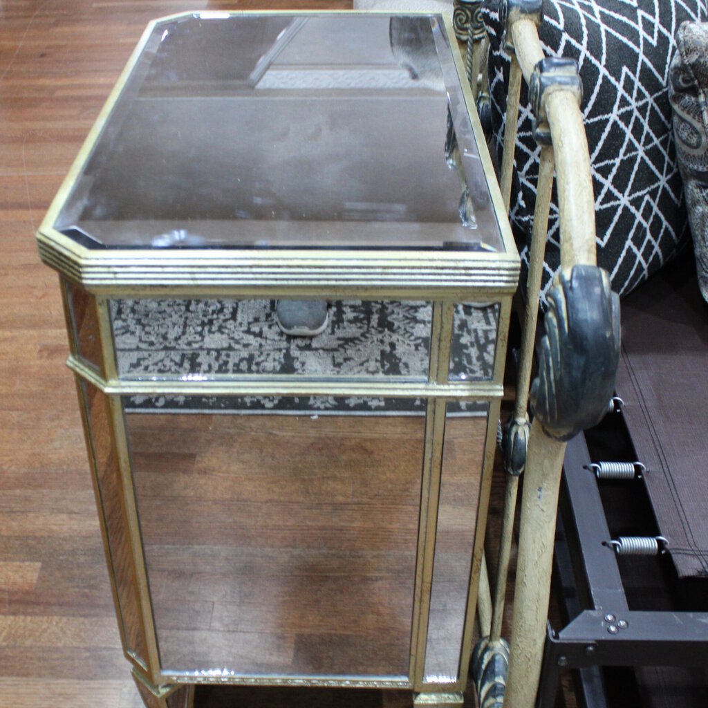 Orig Price $600 - Mirrored Night Stand