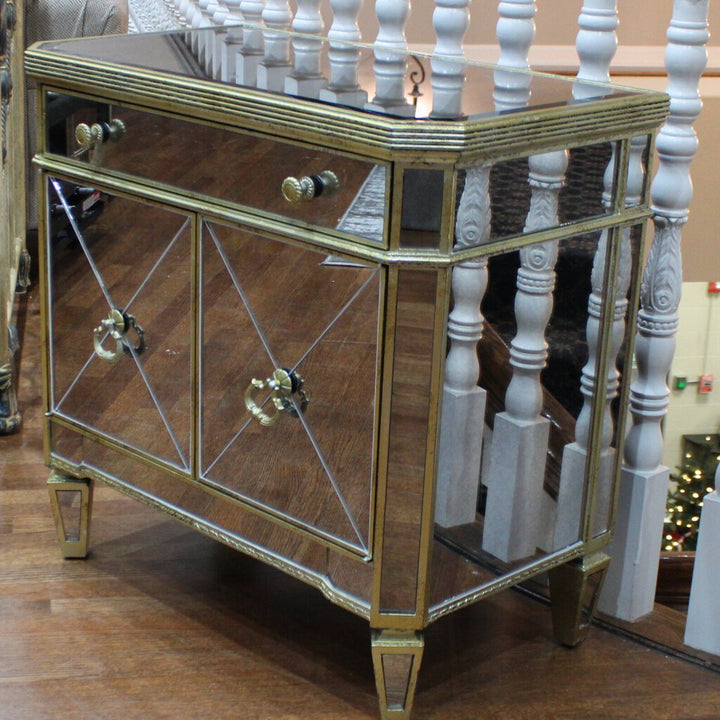 Orig Price $600 - Mirrored Night Stand