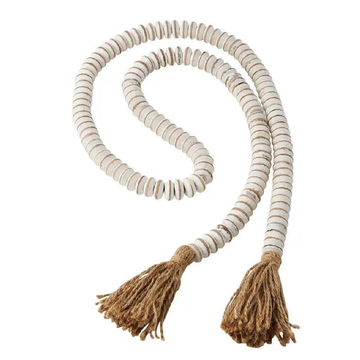 White Decor Beads w/Tassel