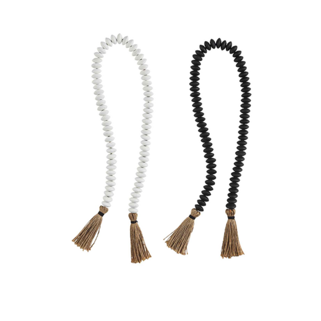 White Decor Beads w/Tassel