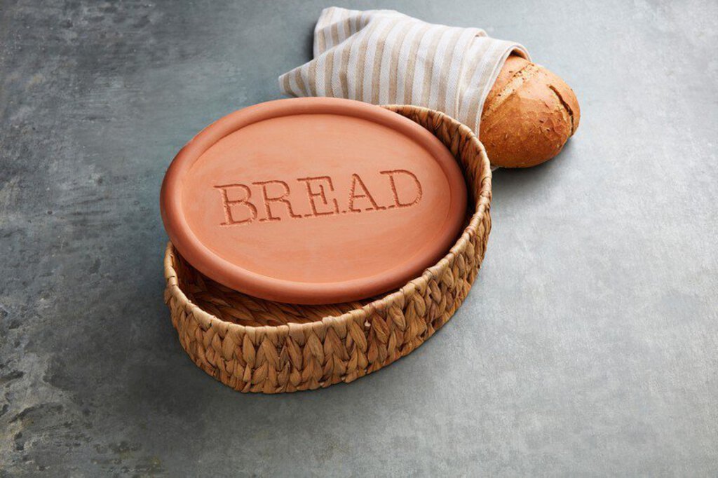 Terra Cotta Bread Warming Set