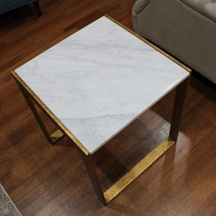 Marble & Brass End Table