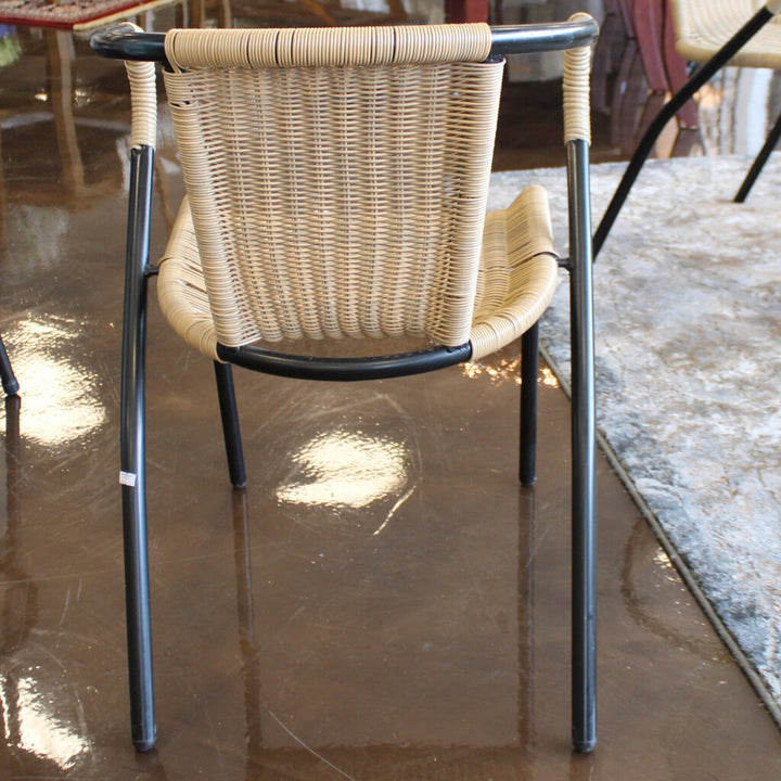 Glass Table W/ Rattan Chairs