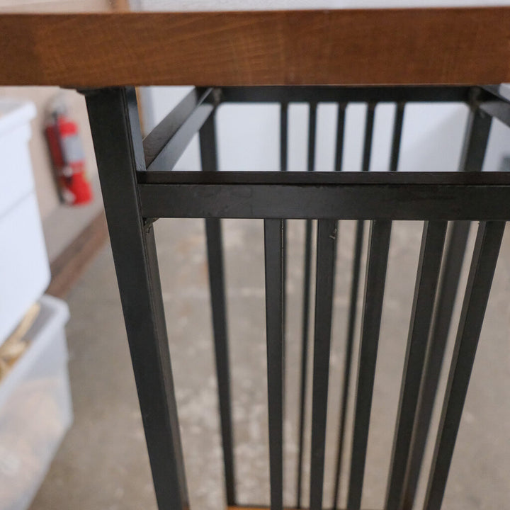 Wrought Iron and Wood Plant Stand