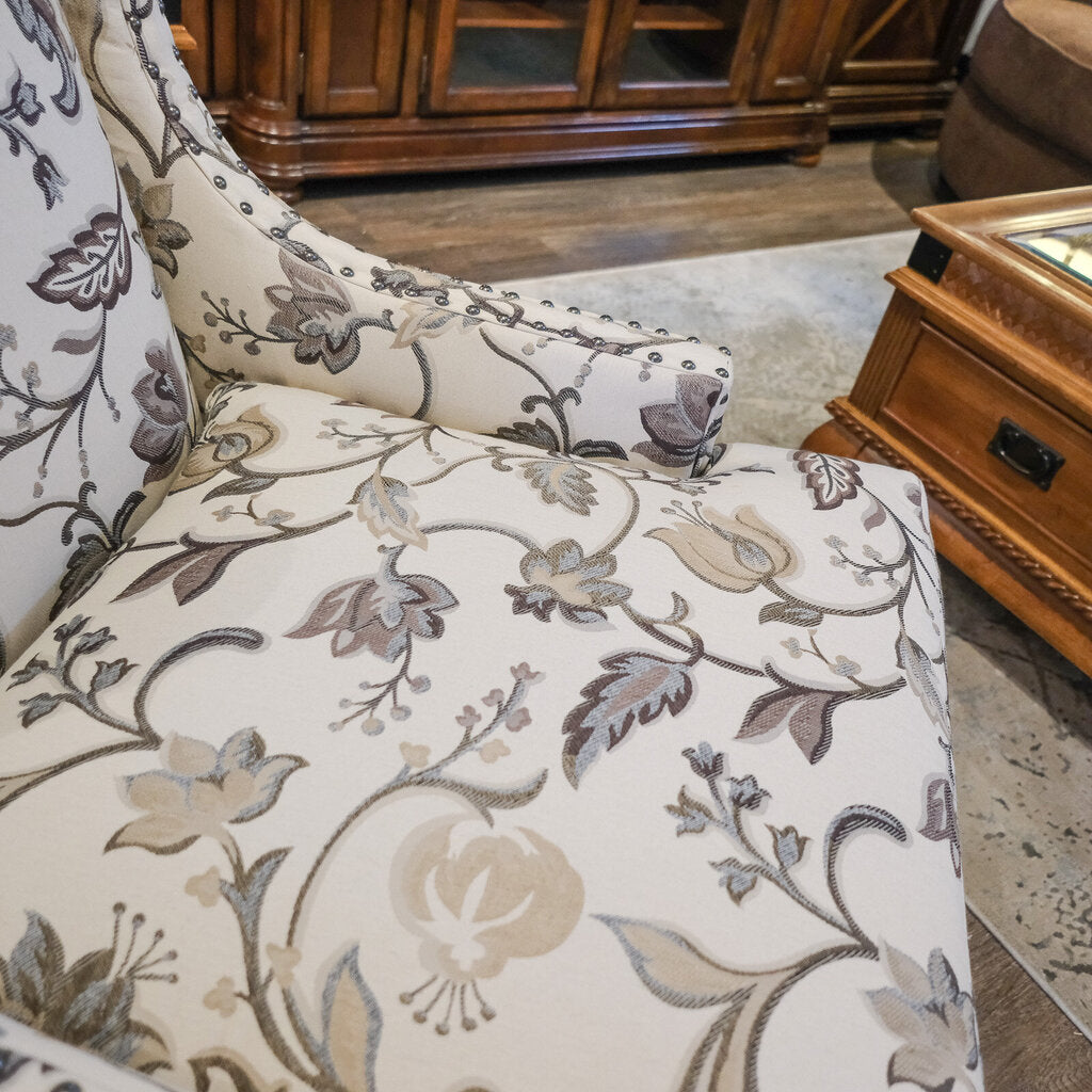 Orig Price $500 - Floral Wingback Chair