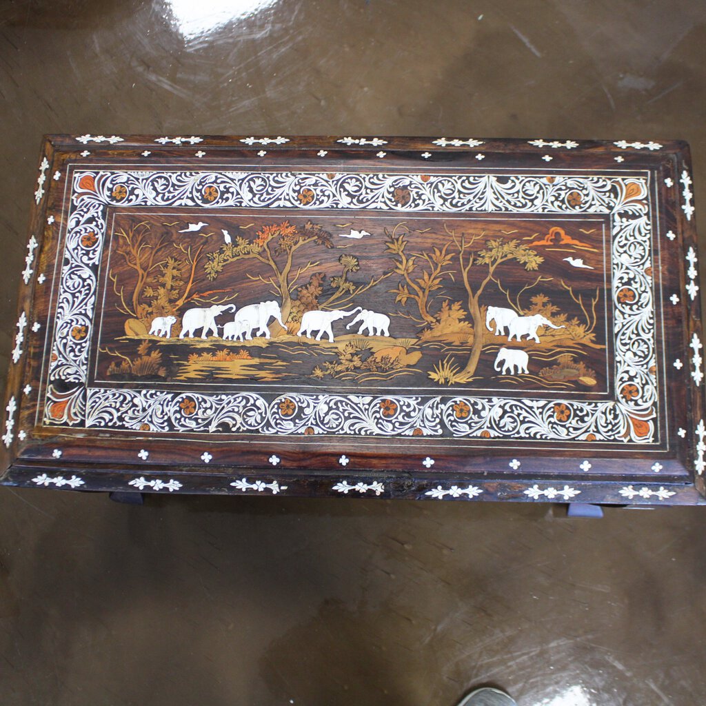 Rectangular Wood Table w/ Inlay