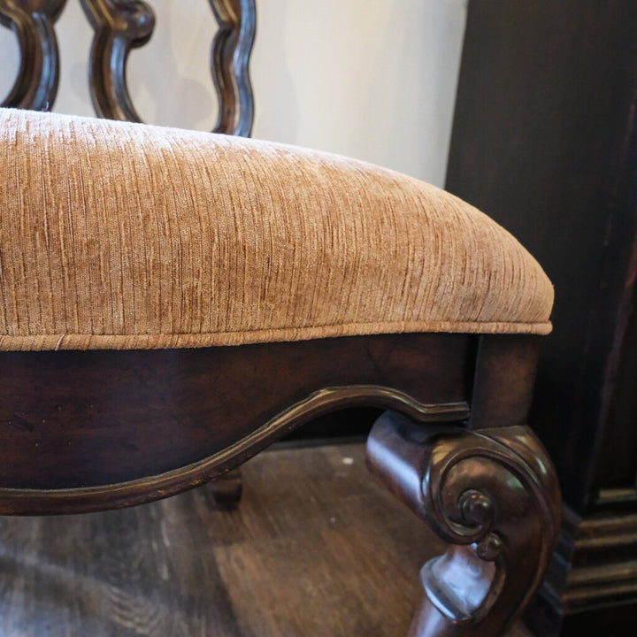 Orig Price $559 - Scroll Back Chair with Upholstered Seat