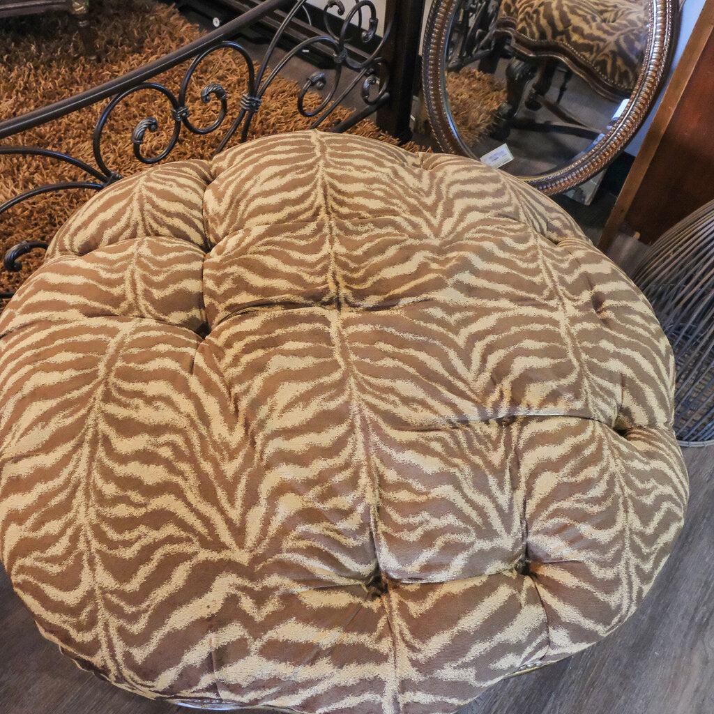 Orig Price $800 - Tufted Zebra Ottoman