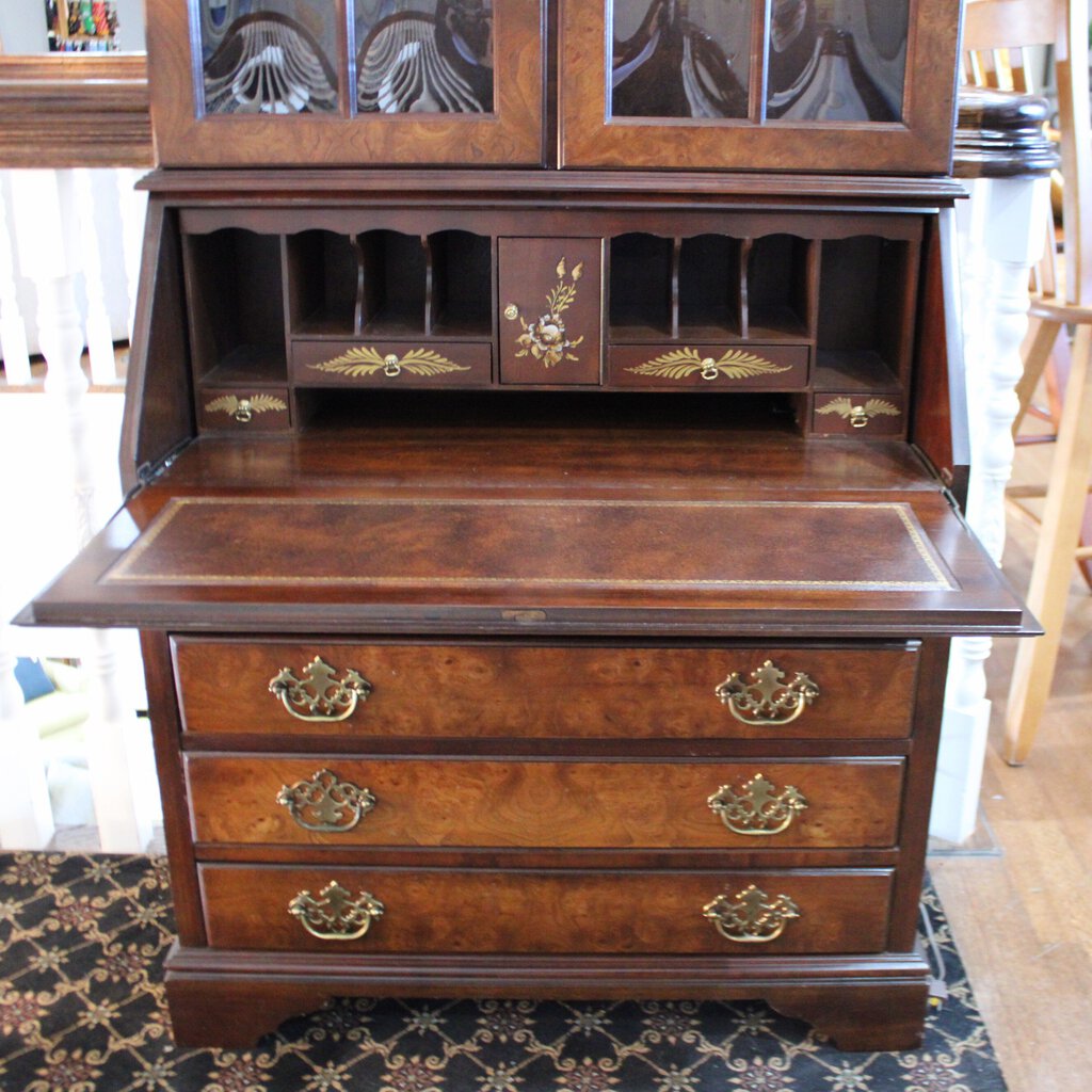 Secretary Desk w/ Lighted Bookcase