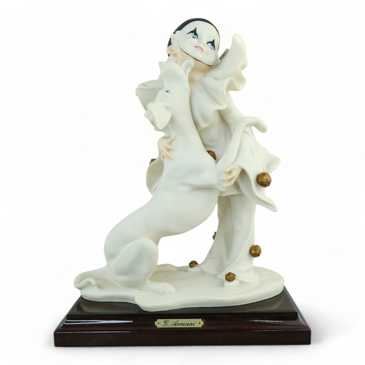 Pierrot "Dog Kiss" Giuseppe Armani Capodimonte Figure