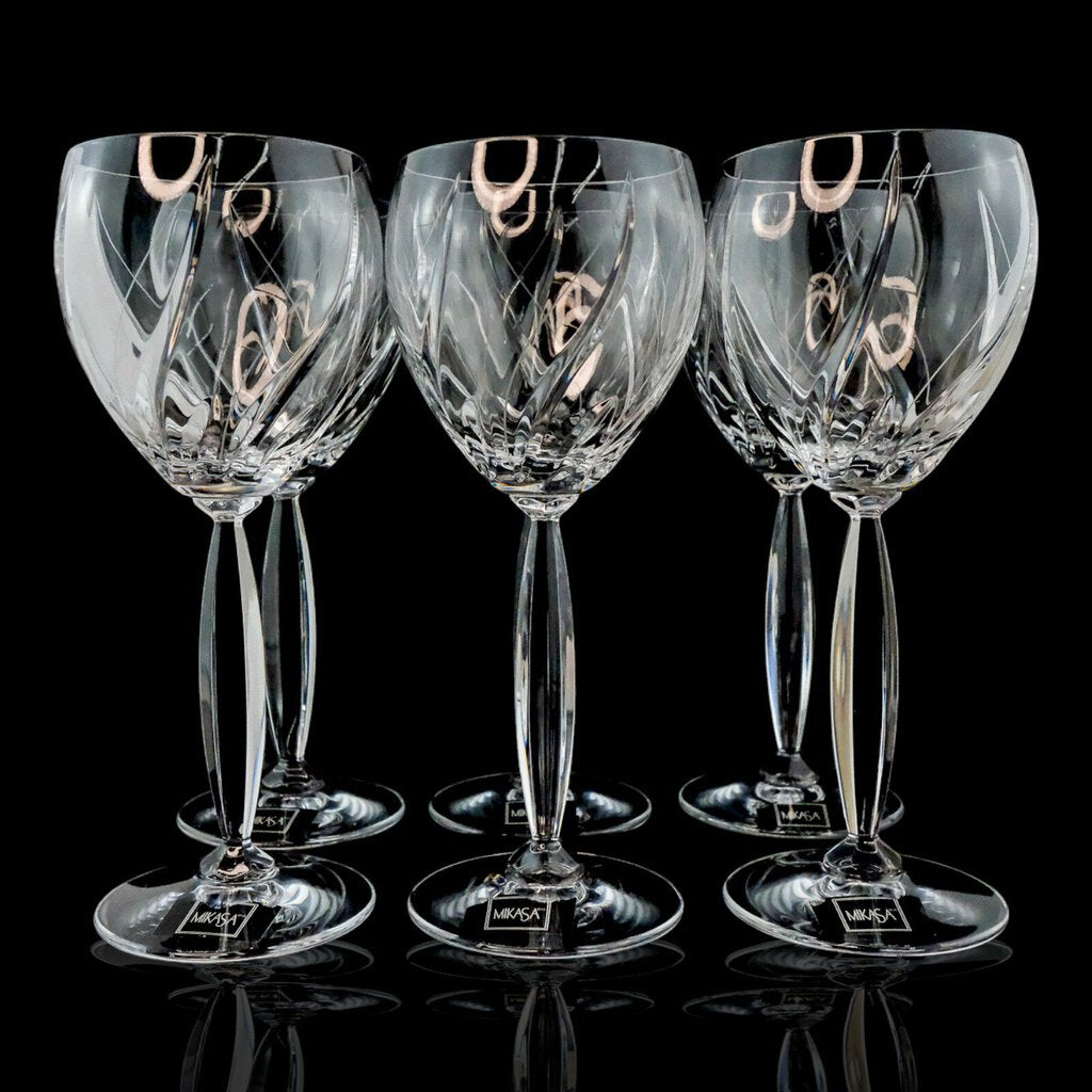 Set of 6 Red Wine Glasses - Sereno Pattern