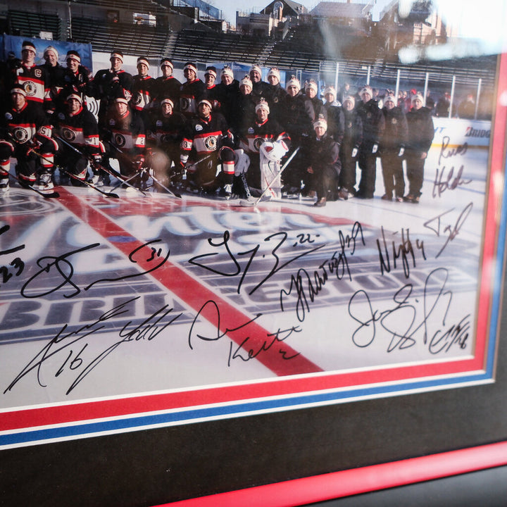 Blackhawks Winter Classic Team Photo with Signatures