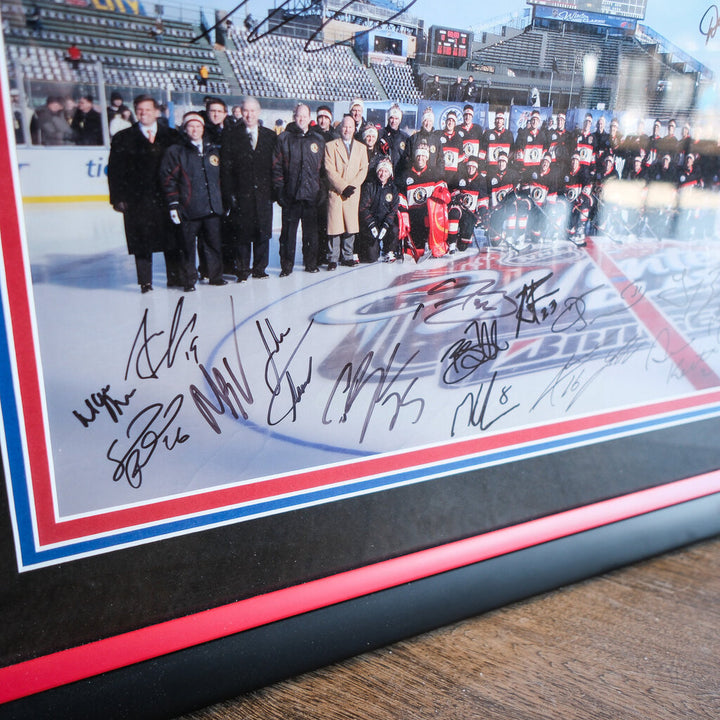 Blackhawks Winter Classic Team Photo with Signatures