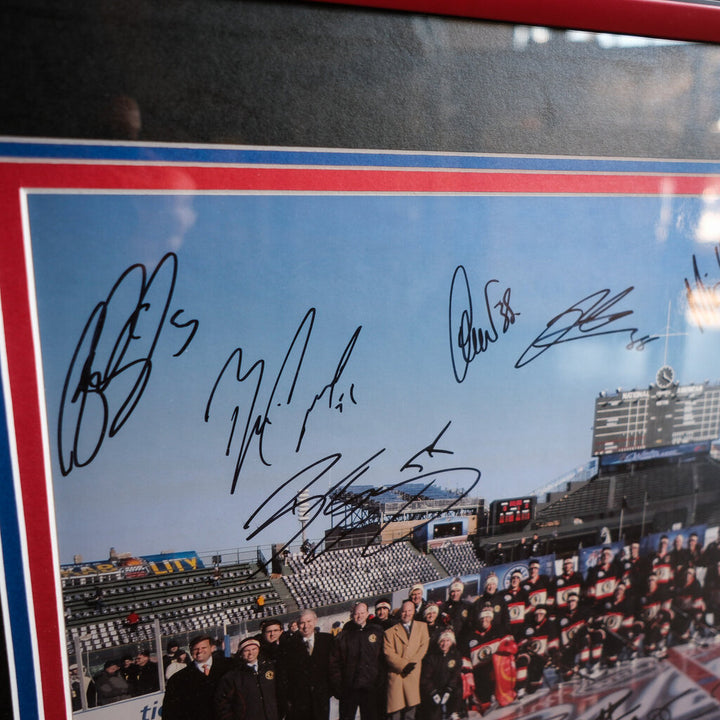 Blackhawks Winter Classic Team Photo with Signatures