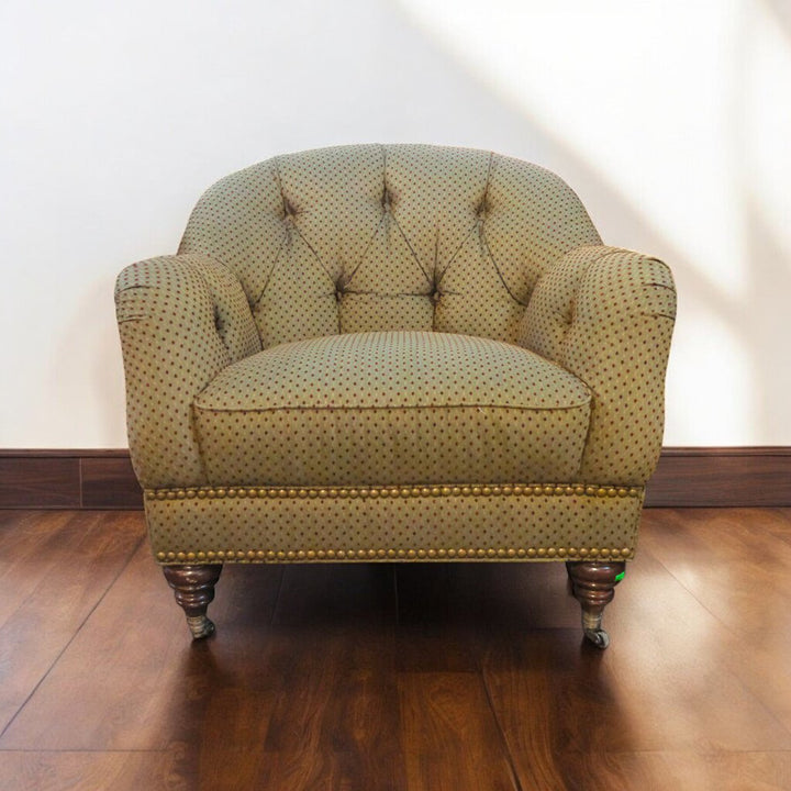 Regency Style Tufted Accent Chair