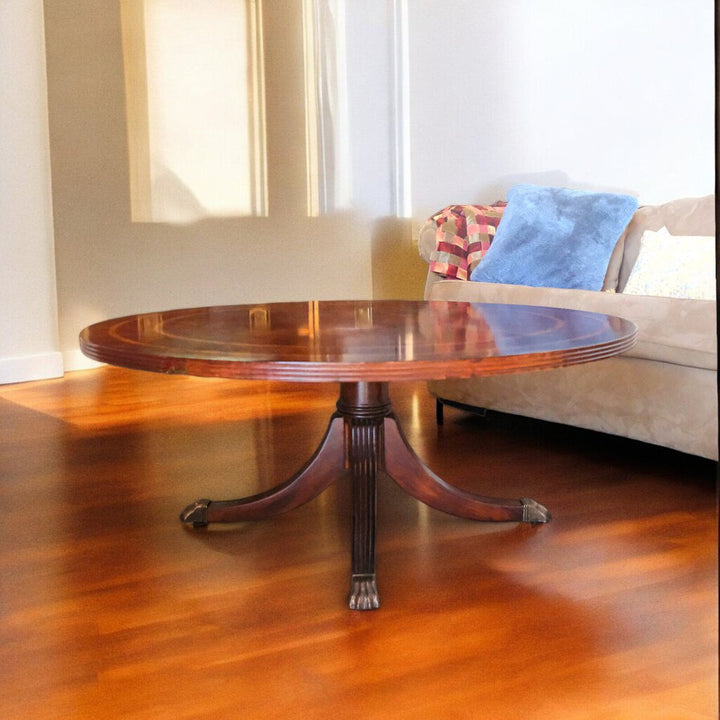 Georgian Style Crotch Mahogany Cocktail Table