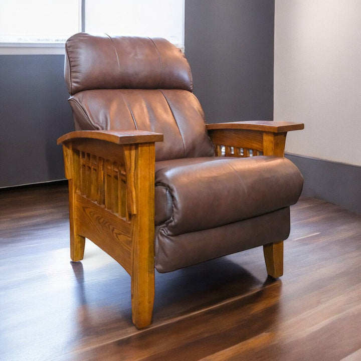 Leather and Wood Eldorado Recliner