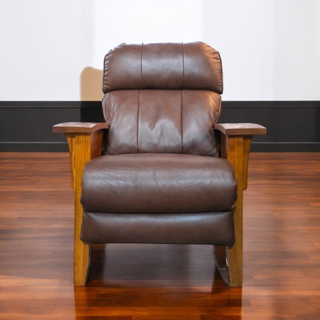 Leather and Wood Eldorado Recliner