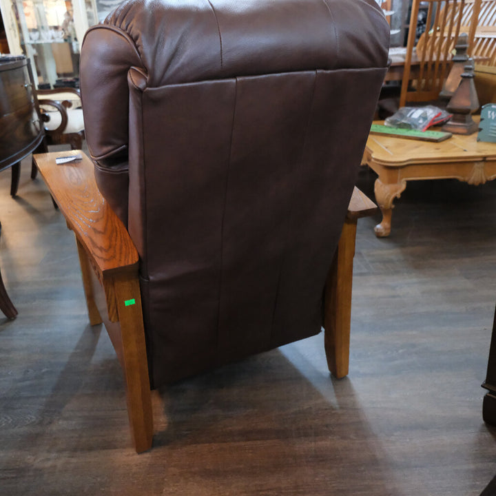 Leather and Wood Eldorado Recliner