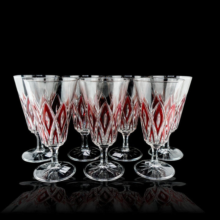 MCM Set of 7 Harlequin Glasses