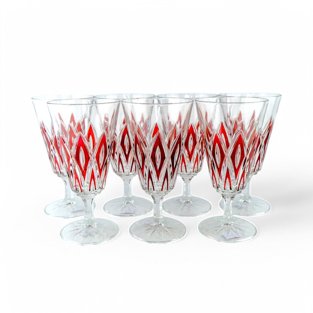 MCM Set of 7 Harlequin Glasses