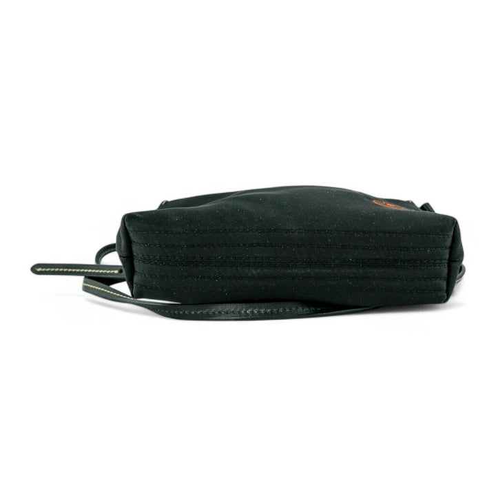 Nylon Shoulder Bag with Leather Trim