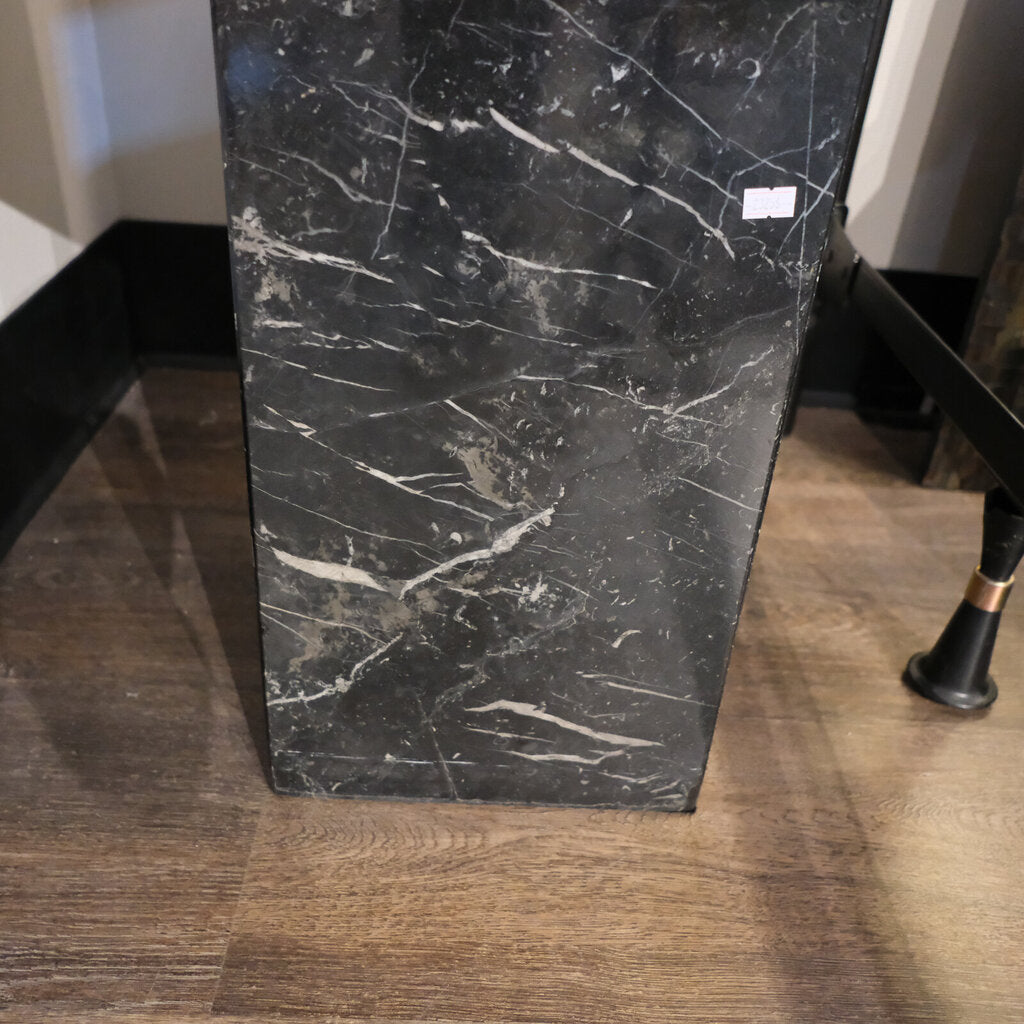 Solid Marble Postmodern End Table