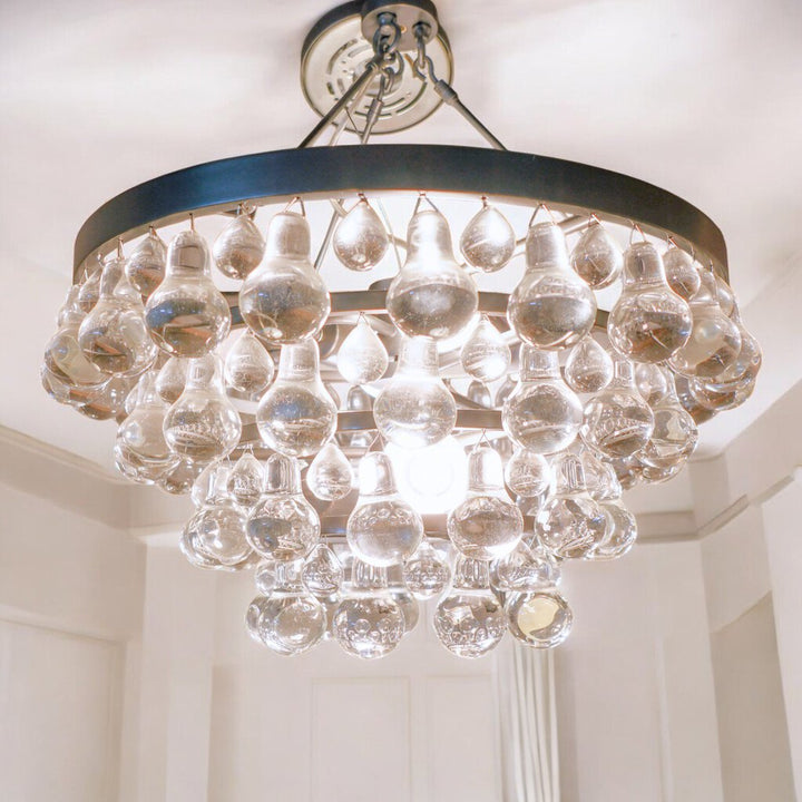 4-Light Chandelier w/ Crystals