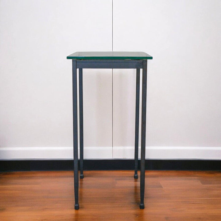 Iron and Glass Side Table