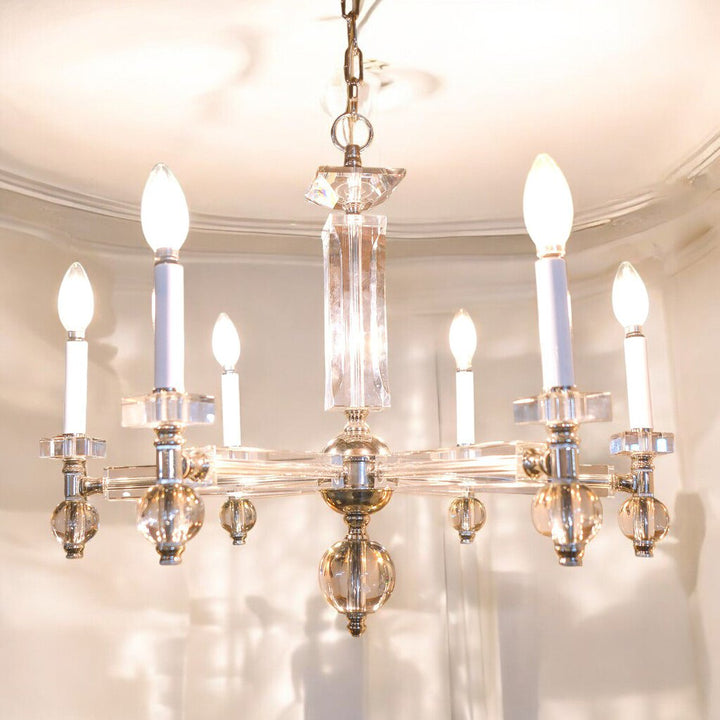 6 Arm Crystal Chandelier