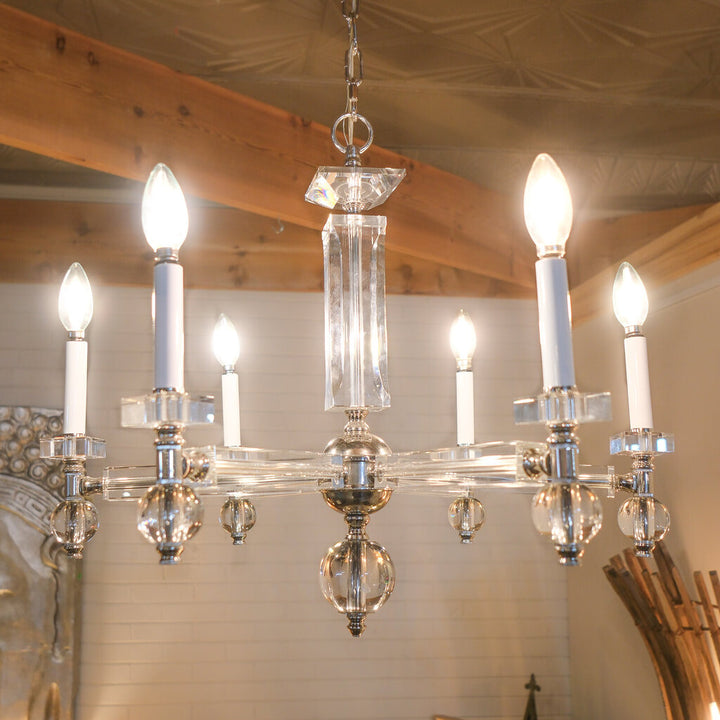 6 Arm Crystal Chandelier