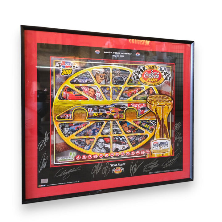 Coca-Cola 600 Race 50th Anniversary - Driver Autograph Print - COA